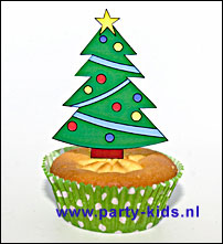Kerstboom cakejes