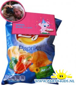 Zakje chips met je eigen foto