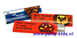 Halloween chocoladereep met eigen tekst