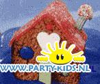 Huisjes van ontbijtkoek