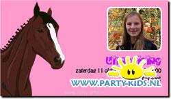 Paarden uitnodiging met eigen foto