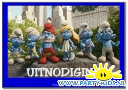 Smurfen uitnodiging