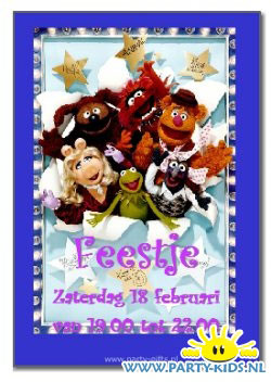 Muppets uitnodigingskaart