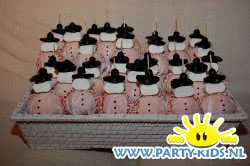 Sneeuwpop van marshmallows