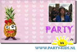 Coole uitnodiging met ananas