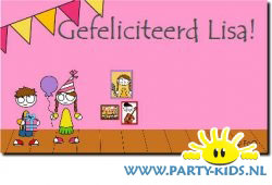 Verjaardagskaart voor een meisje