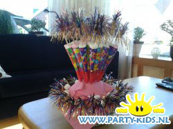 met toeters snoep en bling bling