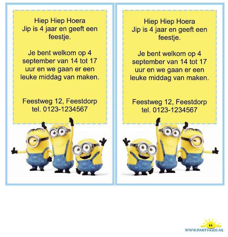 Minions uitnodigingen